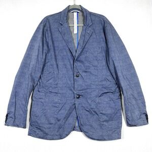 Masons Blazer Mens 44 Unstructured Sport Coat Jacket Travel Glen‎ Plaid Italy 54